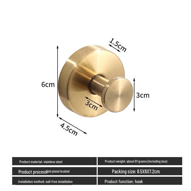 Крючок-присоска из нержавеющей стали с прочным клеем — идеально подходит для одежды, пальто и многого другого