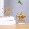 Creative Iron 12*13cm Christmas Tree Elk Decoration