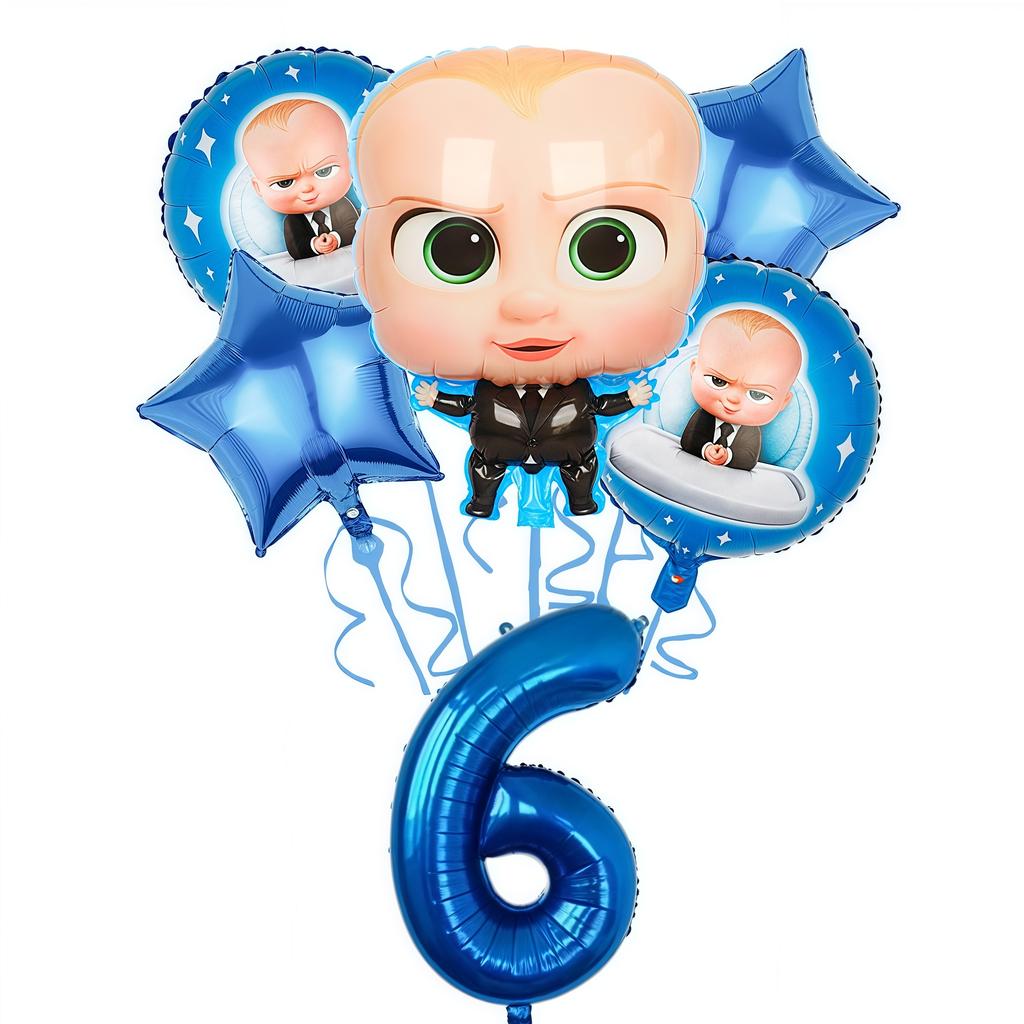 Bossed Baby Theme Birthday Party Decoration Newborn 1St Tableware Set Plate Cup Balloons For Kids Baby Shower Party Faovrs Gifts