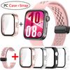 Чехол для ПК+силиконовый ремешок для Huawei Watch Fit 4/4 Pro Полное покрытие Защита экрана Жесткий бампер Чехол Huawei Watch Fit 3/4 Браслет