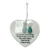 Heart-Shaped Sea Glass Friendship Decor Handmade Ceramics Heart Ornament for Christmas Tree Hanging Decor Sea Glass Art Friendship Keepsake
