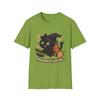 Unisex Softstyle T-Shirt Black Cat Broomstick Funny Bat Witch Hat Halloween Tee