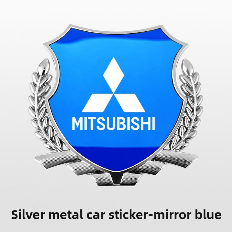 Car Metal Wheat Badge Sticker Window Shield Decals For Mitsubishi Outlander Lancer ASX Eclipse L200 Pajero Delica Mirage Attrage