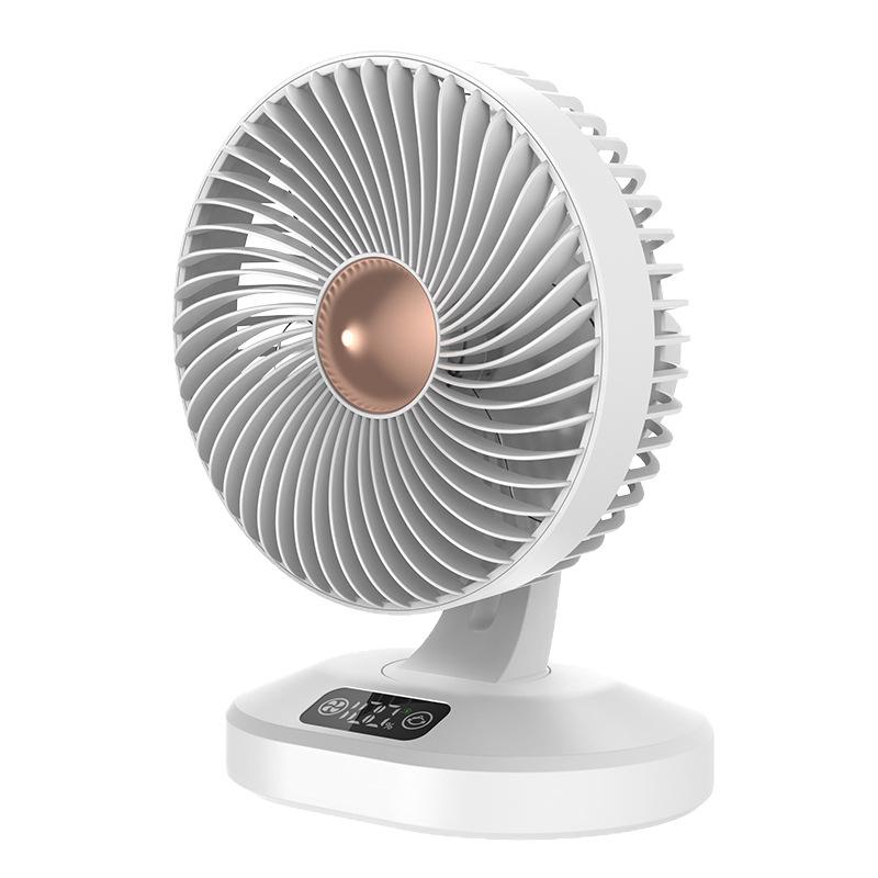 Wireless Charging Desktop Fan with Automatic Head Shaking