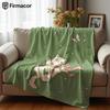 Spring Kitty Ultra Soft Sherpa Fleece Blanket Fluffy Warm Halloween Cozy Throw for Sofa Couch Bedroom Gift All season