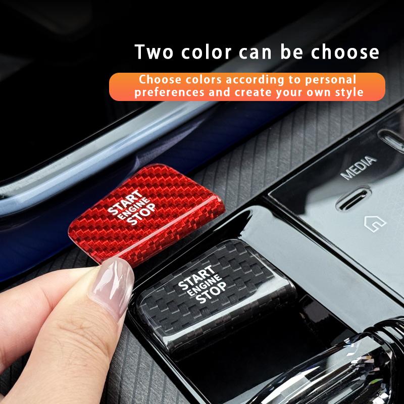 Real Carbon Fiber Car Engine One-Touch Start Button Cover Sticker Trim For BMW 5 7 Series i5 i7 X3 G07 G45 G60 2023-2025