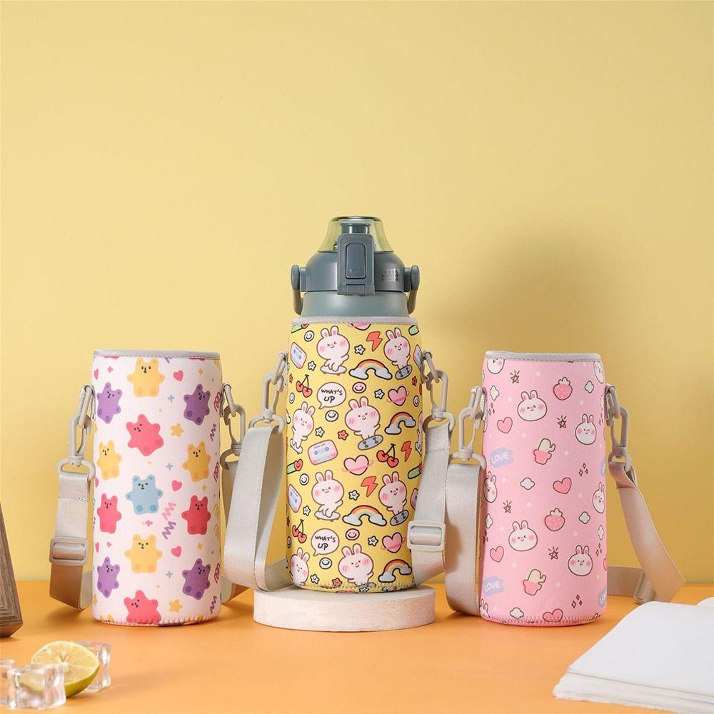 1300/1700ml Water Bottle Cover Bag With Strap Neoprene Water Pouch Holder Shoulder Strap Black Bottle Carrier Insulat Bag