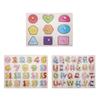 Puzzle Wooden Numbers Alphabet and Objects Puzzles Early Educational Toys for Toddlers
