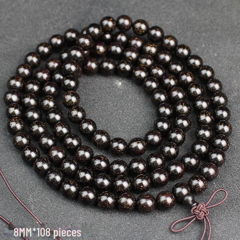 Zambian Blood Sandalwood 108-Bead Bracelet - African Red Sandalwood for Men and Women