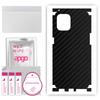 apgo Protective Skin Sticker for the Back+sides Compatible with Oppo Find X3 Pro, Full Wrap Film, Foil, Vinyl - Pattern Carbon Black