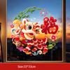 5D 2026 New Year Window Stickers Flat Colorful PVC Festival Stickers Waterproof Transparent Glass Electrostatic Film Household
