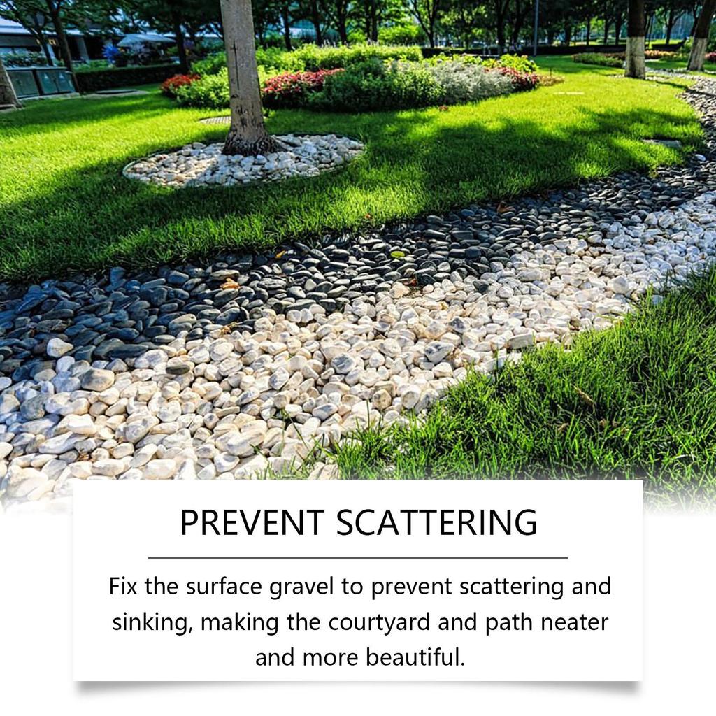 Vyreth Gravel Fixing Glue 237ml Waterproof Frost Resistant Transparent Adhesive for Pebbles Sawdust Courtyard Paving