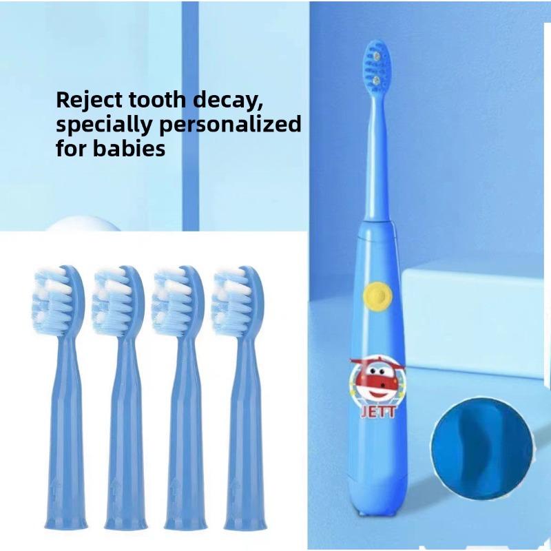Новая детская электрическая зубная щетка, перезаряжаемая, мультяшная, водонепроницаемая, магнитная, звуковая, мягкая, для чистки полости рта, детская зубная щетка