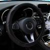 Чехол на руль автомобиля Дышащий Противоскользящий из ПУ-кожи Чехлы на руль Подходит 38 см Автомобильное украшение Углеродное волокно