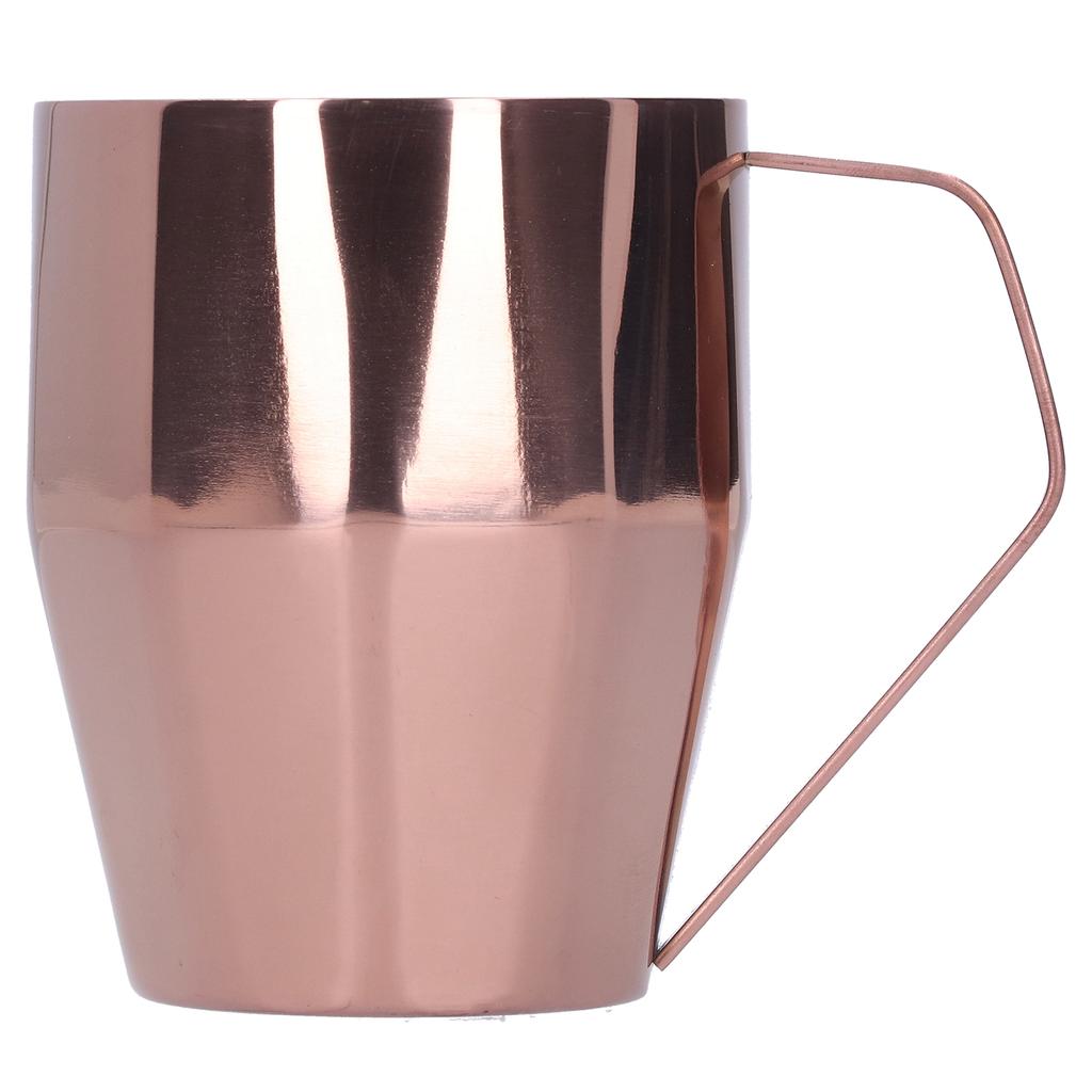 Кружка 304 Нержавеющая сталь Двухслойная Алмазная поверхность Европейская Чашка для кофе и воды с ручкой Розовое золото