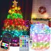 USB RGB IC Изменяющие цвет гирлянды-феи с пультом дистанционного управления на 32 кнопки для рождественской свадебной вечеринки, украшения игровой комнаты