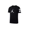 23 Logo Print Casual Sports Round Neck Short Sleeve T-Shirt Men Tops Black AV8452-010