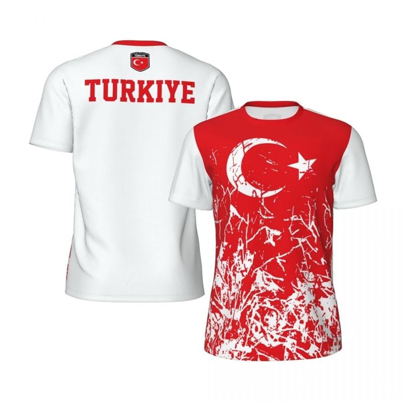 Модная футболка с флагом Турции, повседневная летняя мужская спортивная футболка с коротким рукавом и 3D-принтом, свободные уличные быстросохнущие футболки, топы