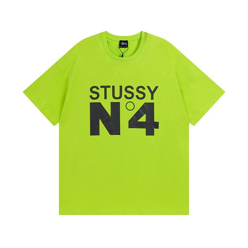Mens Short Sleeve T-Shirt Loose Fit Round Neck Letter Print Casual Street Style Couples Top