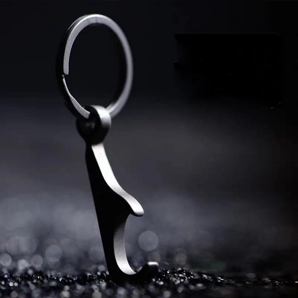 TC4 for Titanium Alloy for Creative Mini Beer Bottle Opener Keychain with for Key Rings Can Opener Portable EDC Gadget