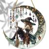 1Pc Charming Moonlight Witch Acrylic Window Hanging Ornament Sun Catcher Decorations