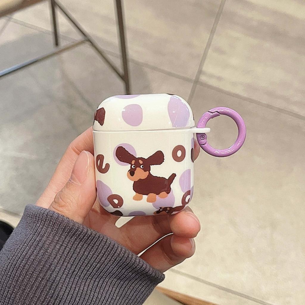 Лакированный чехол для наушников, новинка 2023, беспроводная Bluetooth-гарнитура с милой собакой, зарядное устройство для Apple Airpods 1 3 Pro 2nd 2, милый чехол