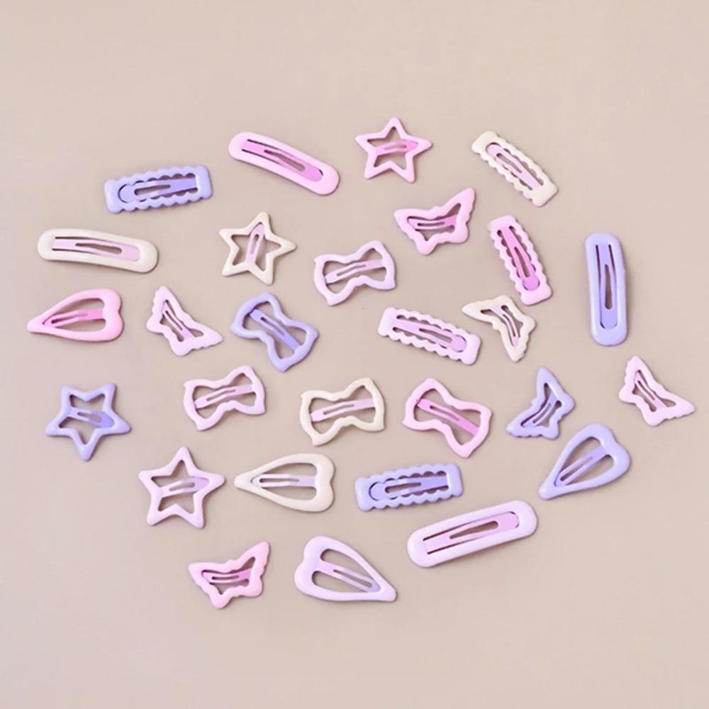 10/20/30Pcs Mixed Styles Hairpin Rectangular/Oval Side Bangs Clip Kids Accessories For Baby Girls