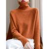 Autumn and Winter Long Sleeve Pullovers Sweater Women Fashion New Loose Base Knitted Turtleneck Sweaters Women Slim Fit Solid Casual Jumpers Top 25639