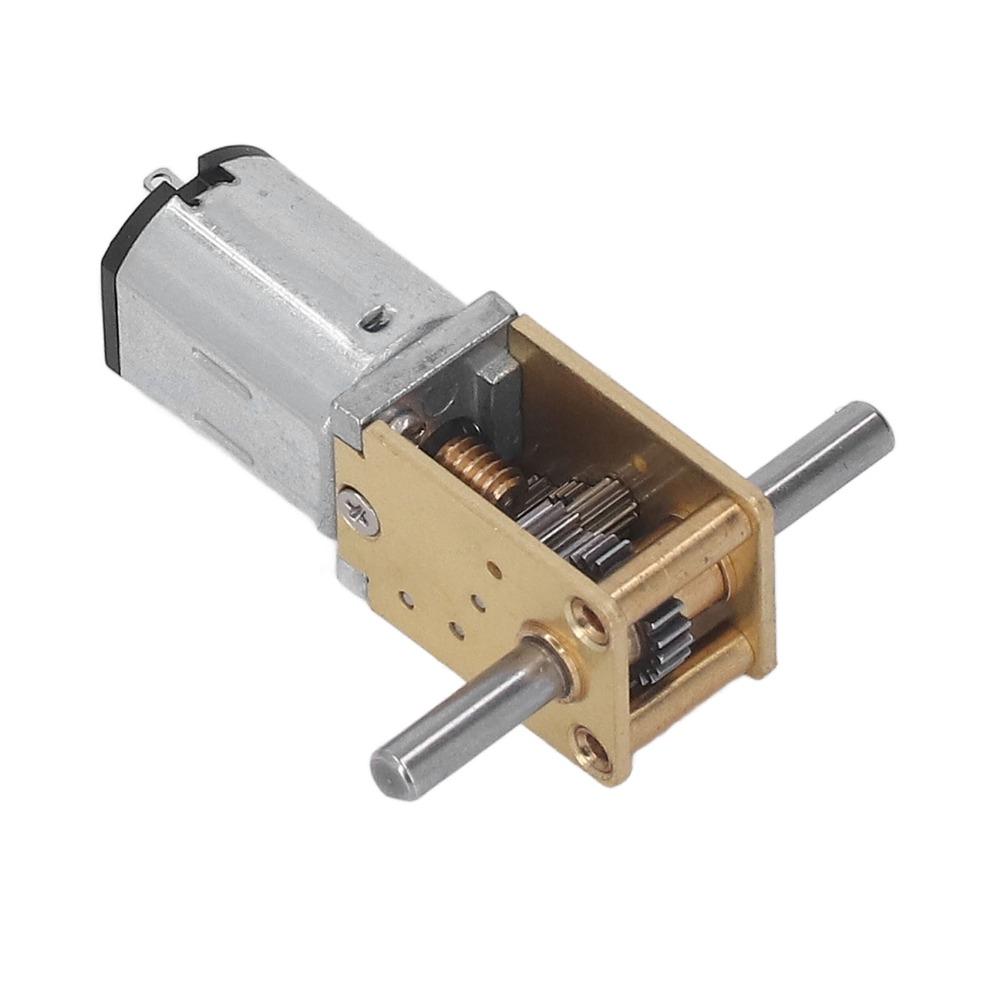 6V DC DC Geared Motor Double Shaft Worm Drive Motor Universal Small DC Motor  For Robotics