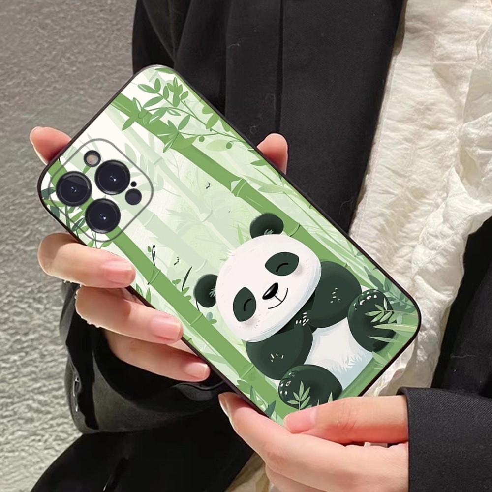 Милый Чехол для Телефона с Пандой Для IPhone 16 15 14 11 12 13 Mini Pro XS Max Чехол 6 7 8 Plus X Funda Оболочка