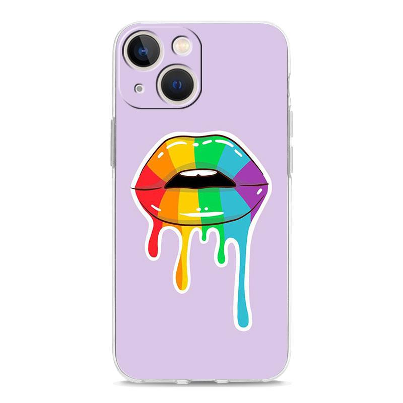 Прозрачный мягкий чехол для телефона Gay LGBT Rainbow Pride для iPhone 14 13 12 11 Pro Max XS X XR SE 7 8 Plus, противоударный прозрачный чехол из ТПУ
