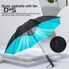 3-In-1 Umbrella with Fan Mister Battery Operated UV Sun Protection Umbrella Portable Waterproof Windproof Summer Outdoor Sun Rain Umbrella