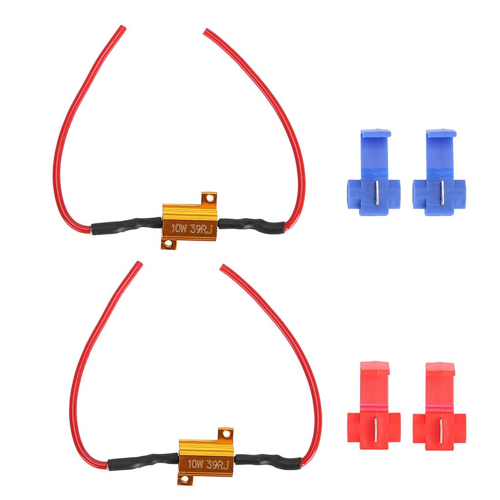 2 шт. Автомобильный светодиодный декодер Anti Hyper Flash No Error проволочный нагрузочный резистор 10 Вт 39 Ом