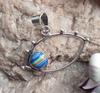 Rainbow Calsilica Gemstone 925 Sterling Silver Plated Casuel Pendant Jewelry NST-J2H17560