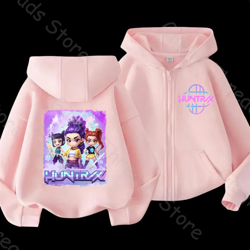 Awesome K-POP Demon Hunters Kids Zip-Up Hoodie 2025. Cozy Cartoon Jacket for All Children, Boys and Girls. Worldwide Favorite