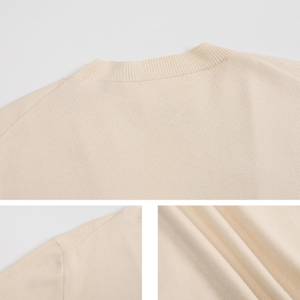 AMI Осень и Зима Мужской Новый Маленькое Белое Сердце Альпака Шерсть Смешанный Мягкий и Липкий Вязаный Кардиган Круглый Вырез Облако Свитер Карман Пальто