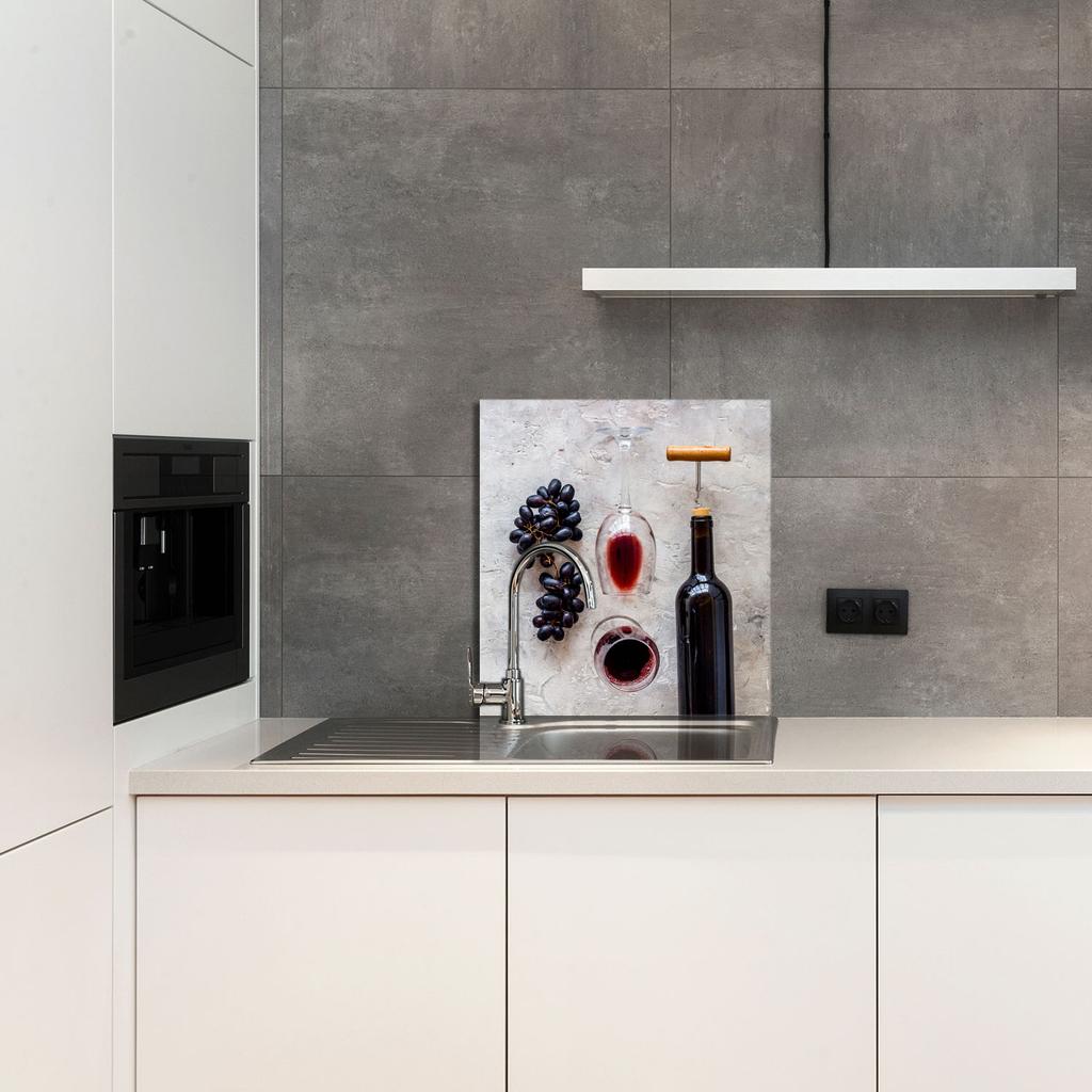 PANEL SZKLANY DO KUCHNI 60x65 Wino