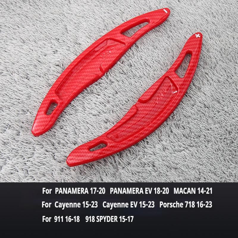 For Porsche Panamera Macan Cayenne 911 718 Spyder 918 2pcs ABS Car Steering Wheel Shift Paddle Extension Auto Accessories