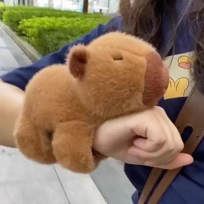 1 шт. Rytanda Capybara Clap Circle Toys Capybara Plush Hand Ring Fun Pop Circles Kids Gift Slap Snap Wrap Band Bracelet