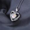 Jewelrypalace Heart Love Created Opal кулон ожерелье драгоценный камень 925 стерлингового серебра кулон для женщин модные ювелирные изделия без цепочки