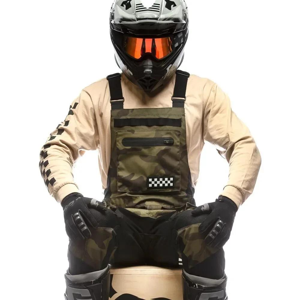 Новые внедорожные брюки на лямках, штаны для гонок на мотоцикле и горном велосипеде, дышащие, быстросохнущие, эластичные и удобные штаны для велоспорта