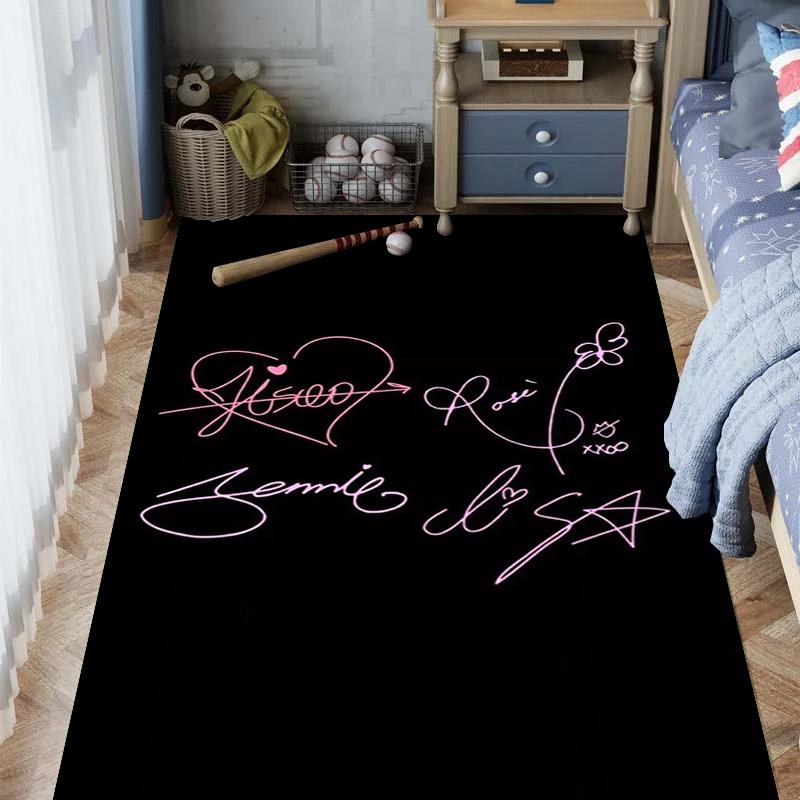 Blackpink Heartbeat Glow carpet printing Home Decor Dormitory decoration Room Christmas gifts
