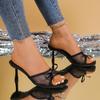 Мода Новый Стиль Роскошная Женская Мода и Сексуальные Женские Шлепанцы Офисные Тапочки Плоские Сандалии Женские Весенние Шлепанцы Обувь Zapatos Mujer