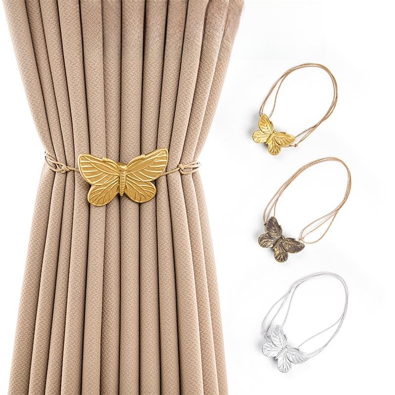 Elegant Butterfly Magnetic Curtain Tiebacks Modern Decorative Window Treatment Holdbacks