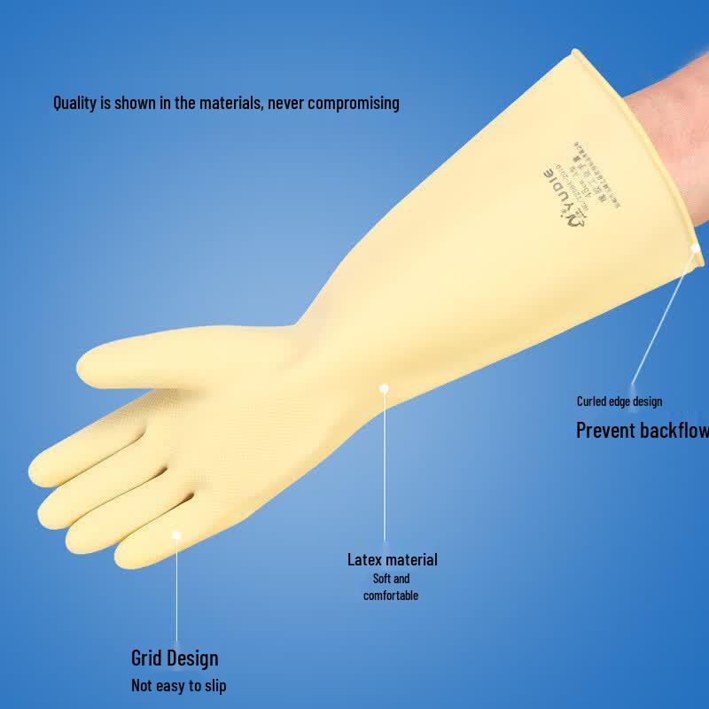 Yudie Acid-Alkali Resistant Rubber Industrial Gloves