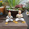Миниатюрная статуэтка, украшение для цветочного горшка, симпатичные аксессуары для цветочного горшка, статуэтка из смолы, подходит для террасы, двора, украшения