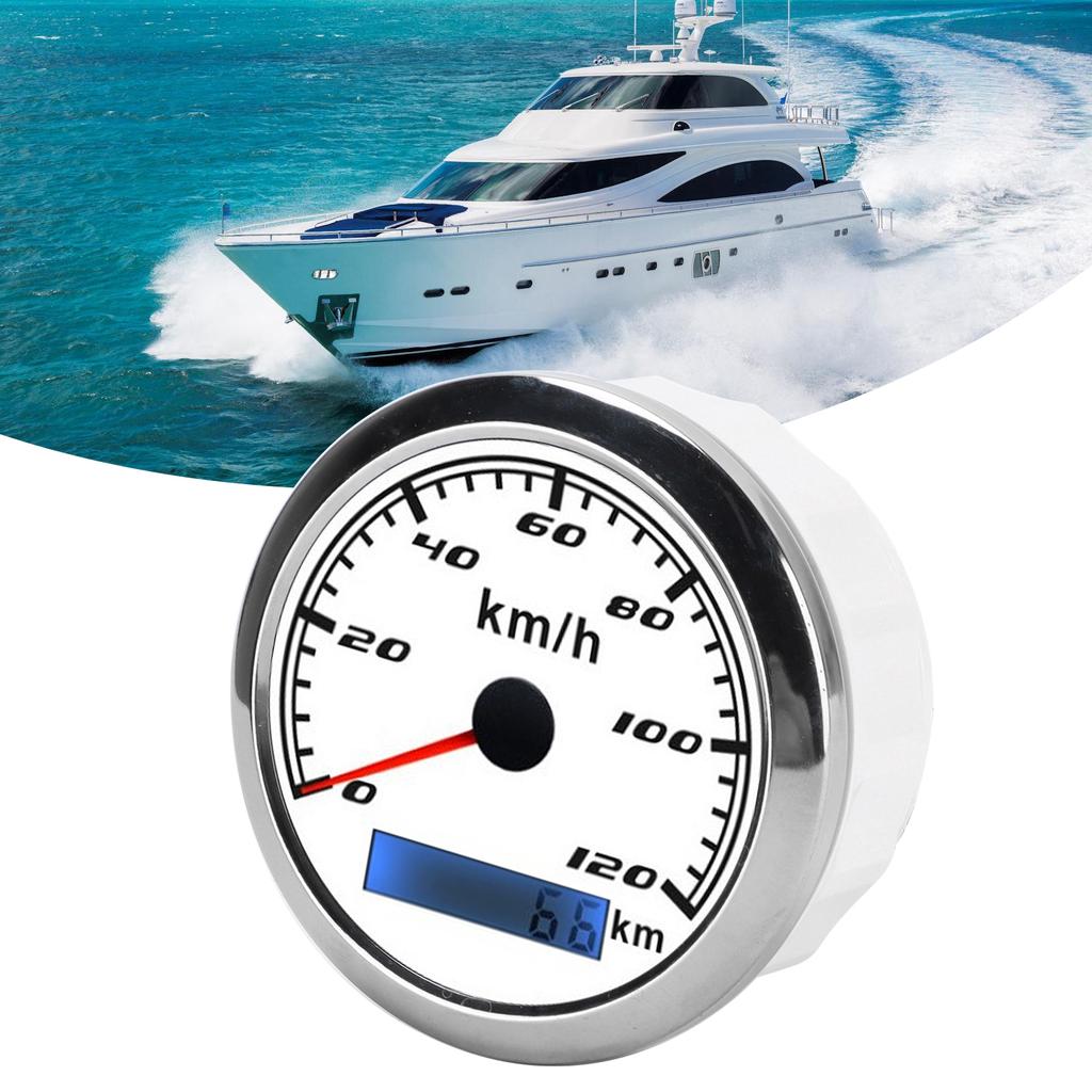 GPS Спидометр Стрелочный Одометр 0‑120КМ ЦельсийH 0‑ КМ IP67 9‑32В DC для Автомобиля Грузовика Лодок
