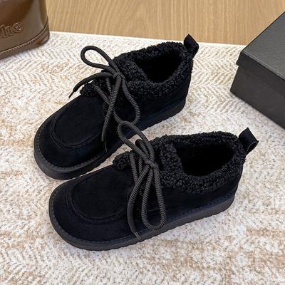 Женская модная легкая обувь на мягкой подошве, увеличивающая рост, зимняя теплая обувь из меха, надеваемая одним движением, зимние сапоги на бархатной подкладке, нескользящие, повседневные, спортивные, хлопковые сапоги