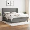 3127822 vidaXL Divan Bed with Mattress Dark Grey 180x200cm Fabric