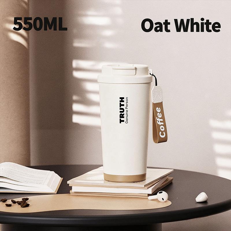 550ml Coffee Travel Mug SUS316 Stainless Steel Vacuum Insulated Tumbler Two Drinking Ways Leak Proof Car Water Cup Women Gift